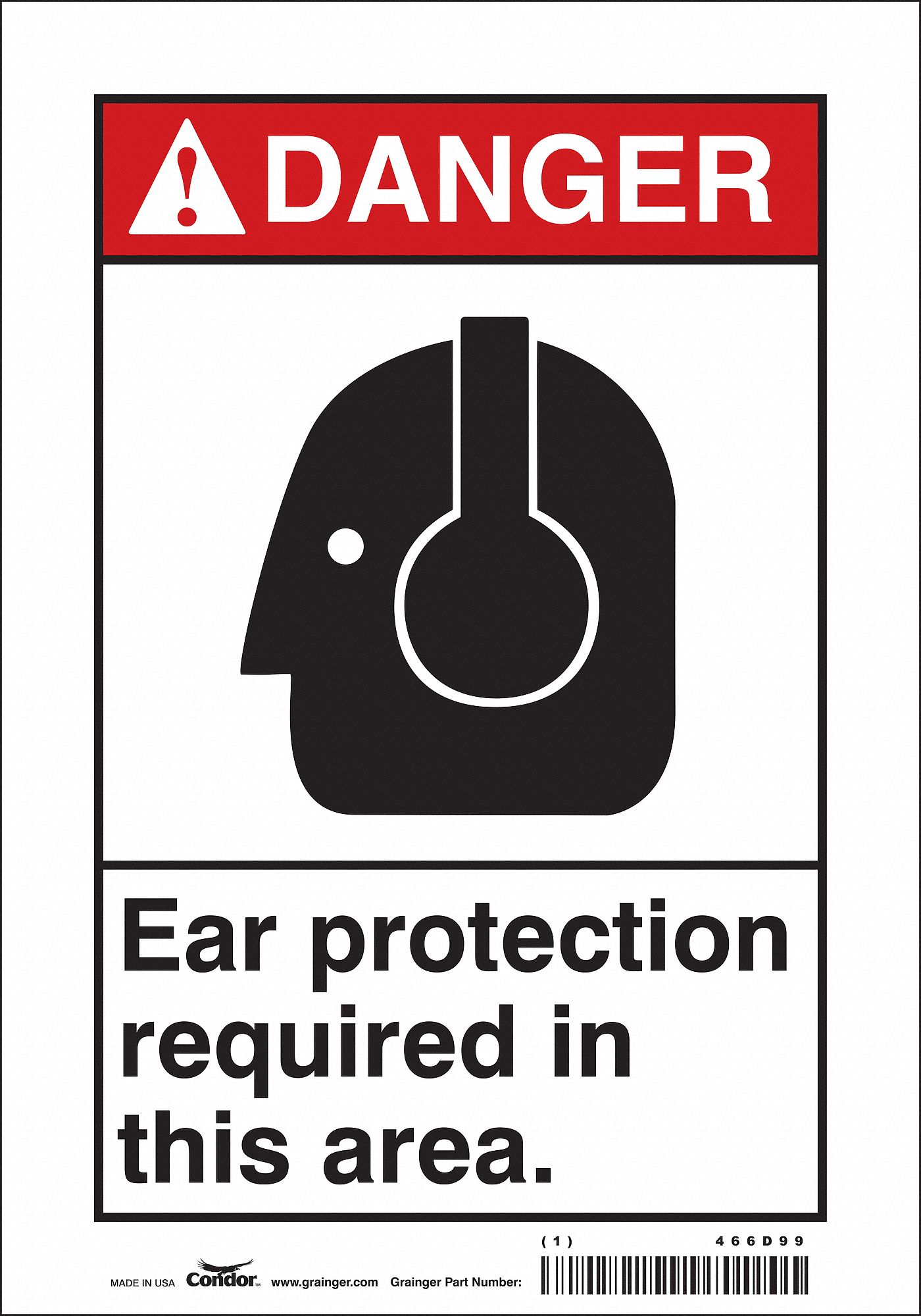 Safety Sign: Vinyl, Adhesive Sign Mounting, 10 in x 7 in Nominal Sign Size, Not Retroreflective