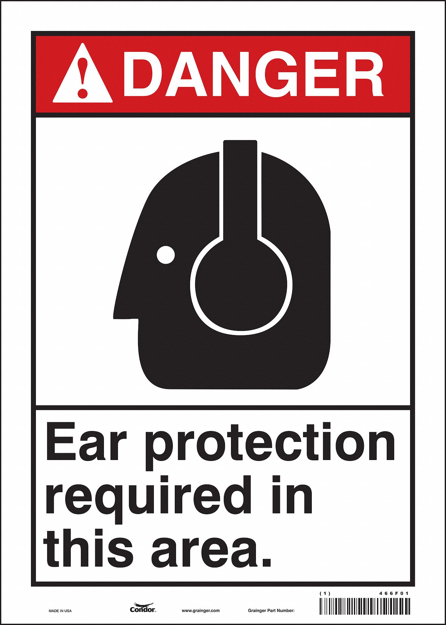 Safety Sign: Vinyl, Adhesive Sign Mounting, 14 in x 10 in Nominal Sign Size, Not Retroreflective