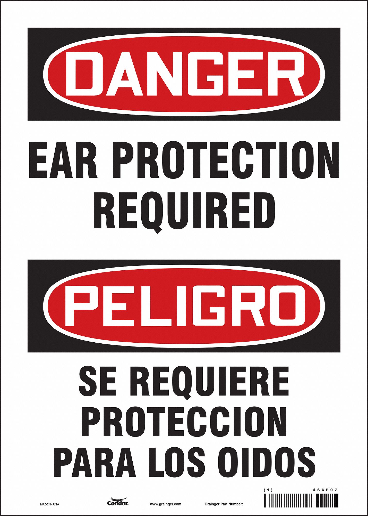 Safety Sign: Vinyl, Adhesive Sign Mounting, 14 in x 10 in Nominal Sign Size, Not Retroreflective