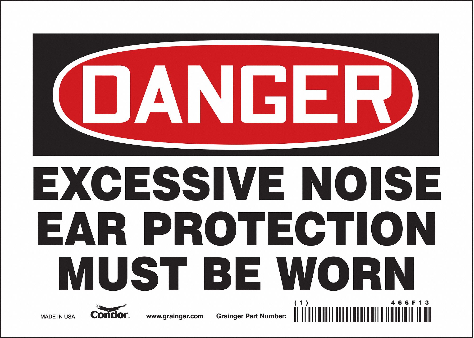 Safety Sign: Vinyl, Adhesive Sign Mounting, 5 in x 7 in Nominal Sign Size, Not Retroreflective, Wall