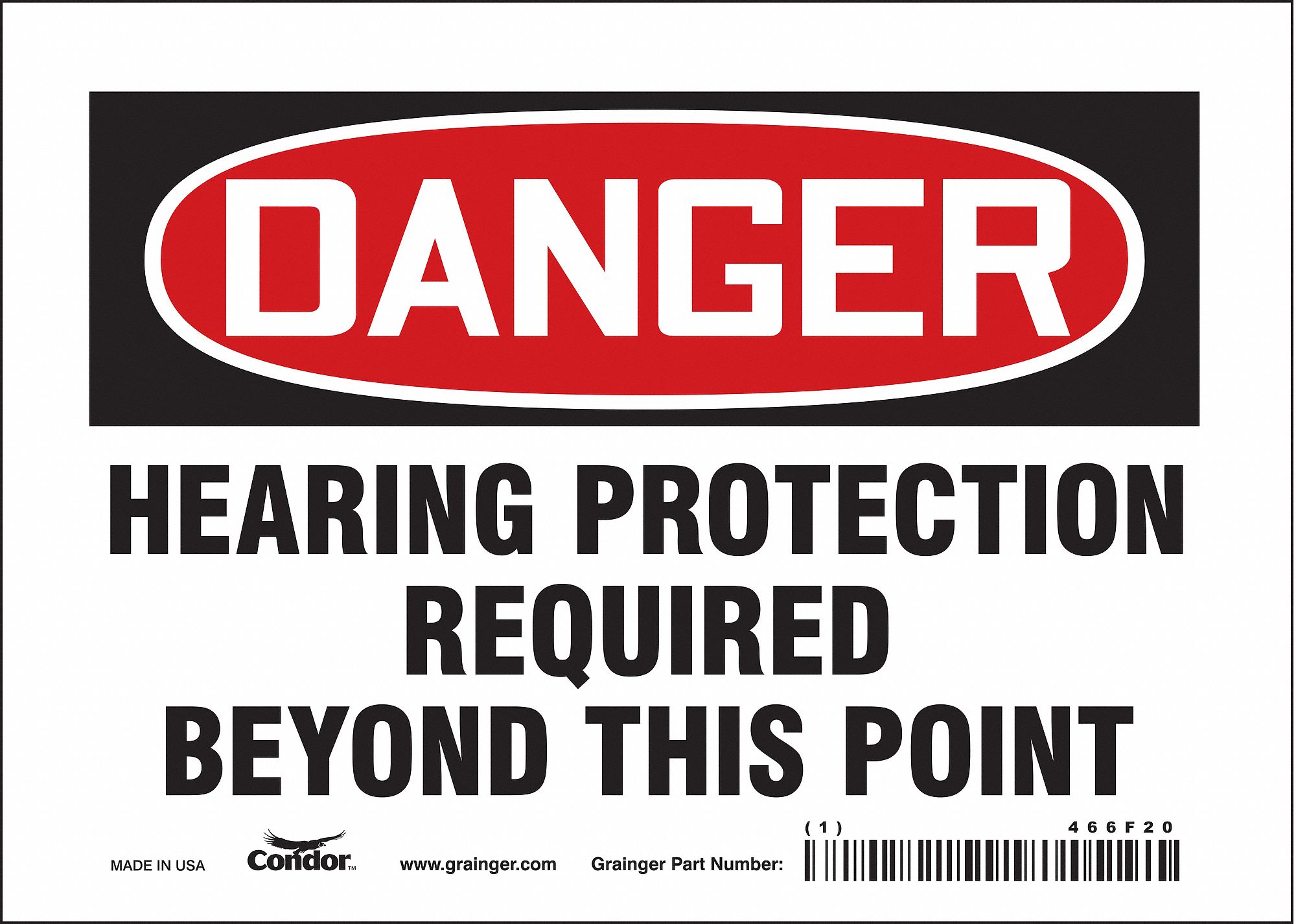 Safety Sign: Vinyl, Adhesive Sign Mounting, 5 in x 7 in Nominal Sign Size, Not Retroreflective, Wall