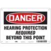 Danger: Hearing Protection Required Beyond This Point Signs