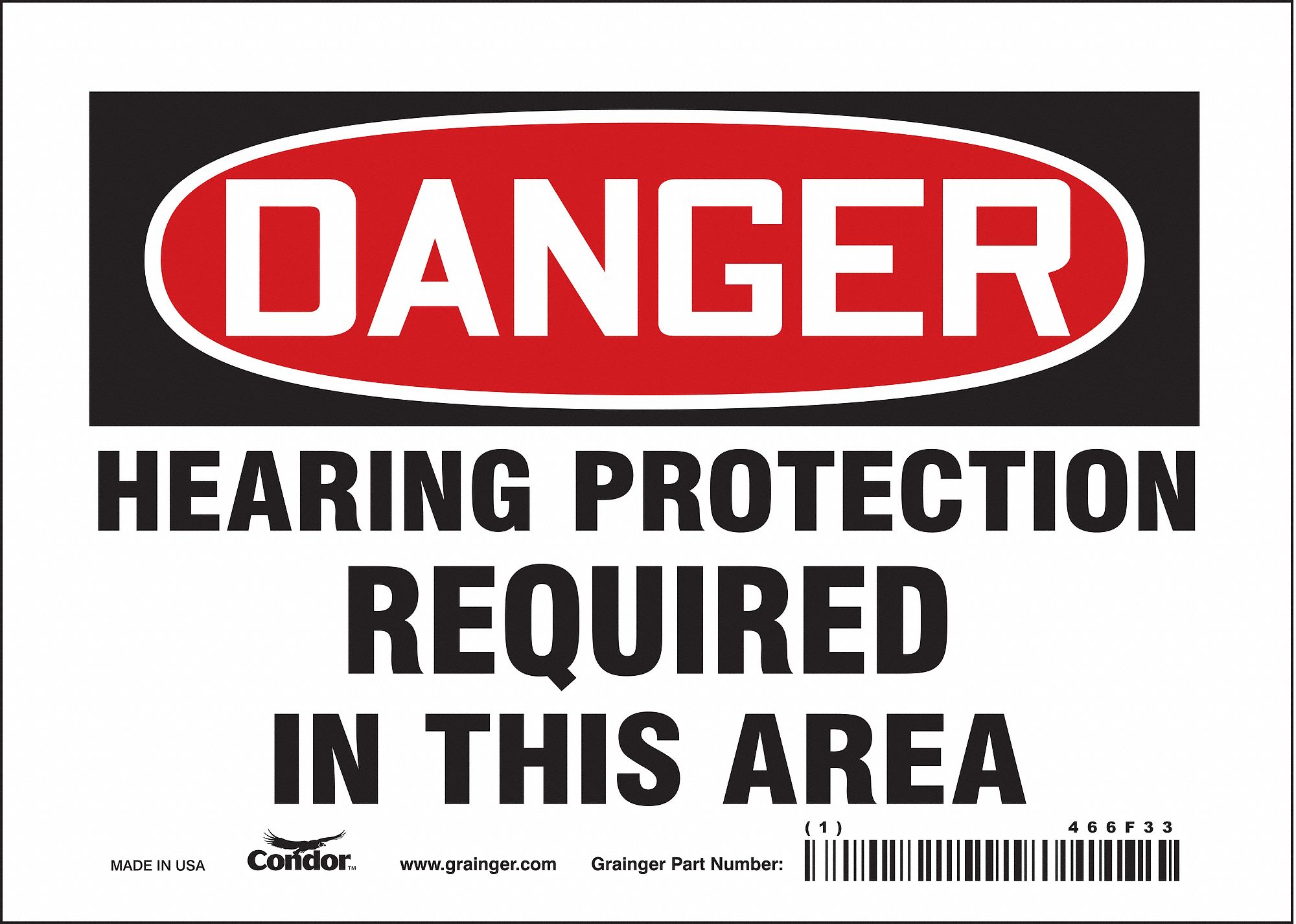 Safety Sign: Vinyl, Adhesive Sign Mounting, 5 in x 7 in Nominal Sign Size, Not Retroreflective, Wall