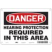 Danger: Hearing Protection Required In This Area Signs