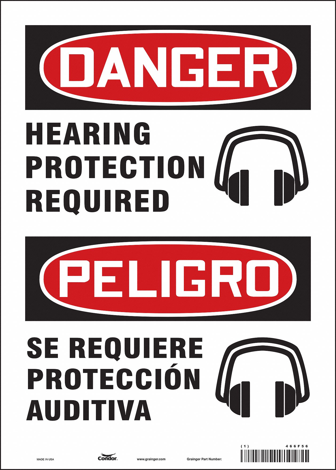 Safety Sign: Vinyl, Adhesive Sign Mounting, 14 in x 10 in Nominal Sign Size, Not Retroreflective