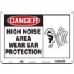Danger: High Noise Area Wear Ear Protection Signs