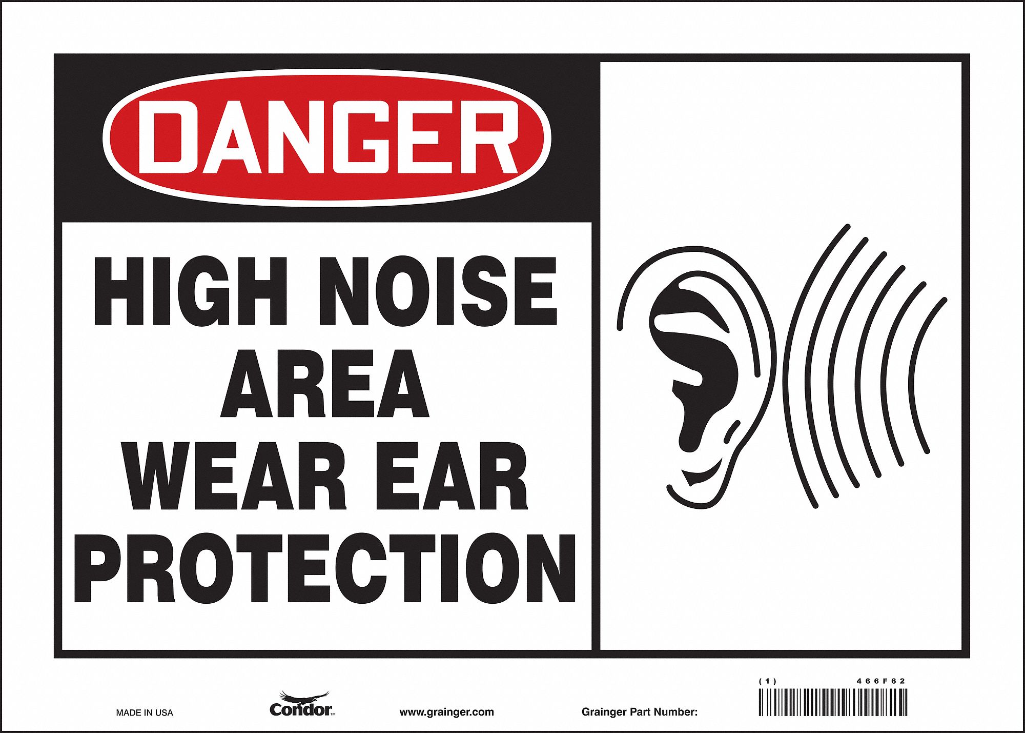 Safety Sign: Vinyl, Adhesive Sign Mounting, 10 in x 14 in Nominal Sign Size, Not Retroreflective