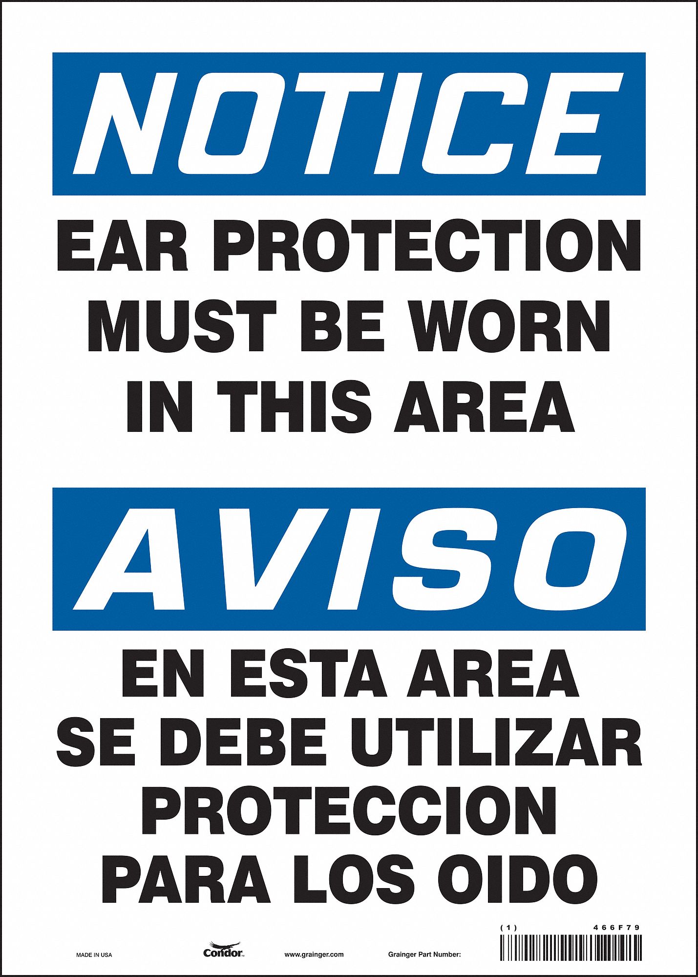 Safety Sign, 14 in x 10 in, Vinyl