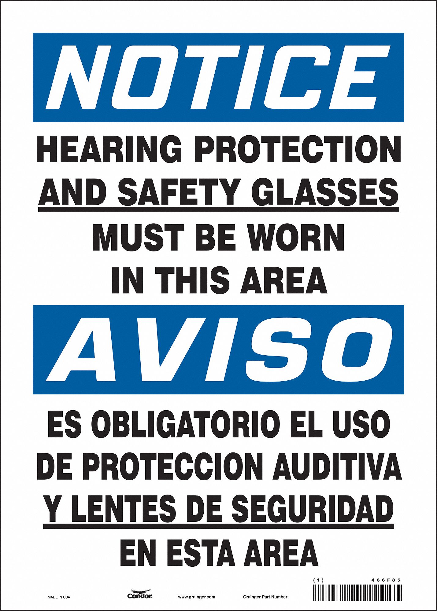 Safety Sign: Vinyl, Adhesive Sign Mounting, 14 in x 10 in Nominal Sign Size, Not Retroreflective