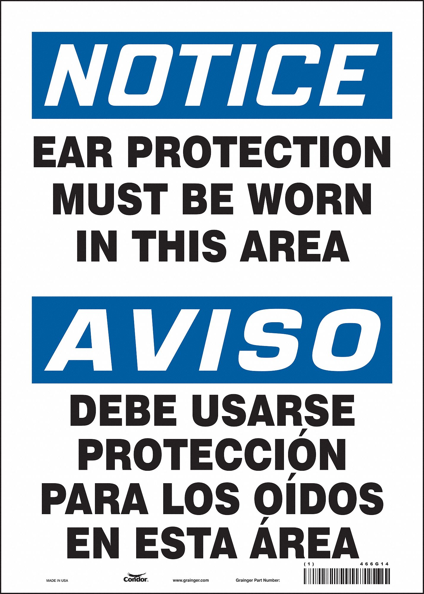 Safety Sign: Vinyl, Adhesive Sign Mounting, 14 in x 10 in Nominal Sign Size, Not Retroreflective