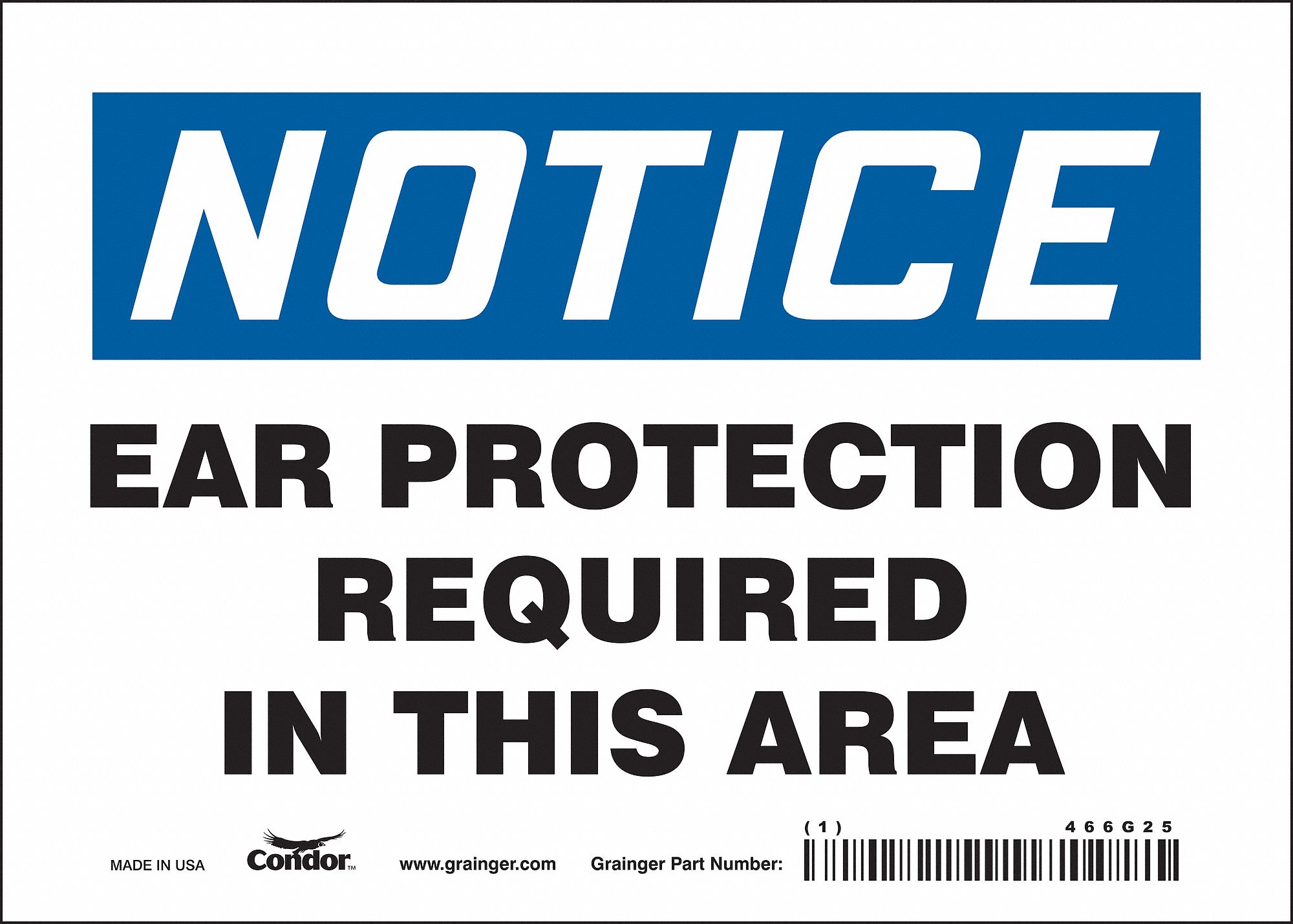 Safety Sign: Vinyl, Adhesive Sign Mounting, 5 in x 7 in Nominal Sign Size, Not Retroreflective, Wall