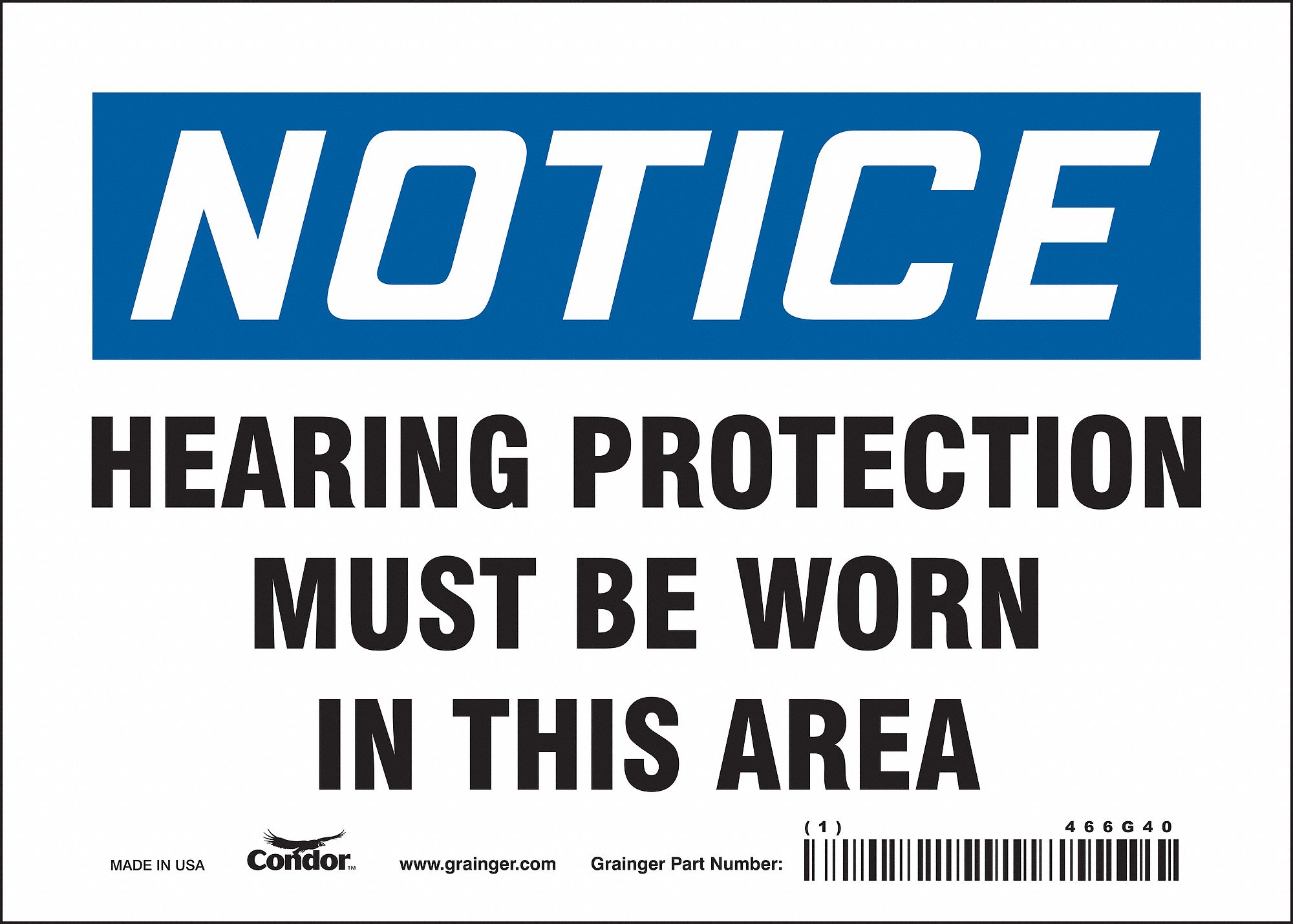 Safety Sign: Vinyl, Adhesive Sign Mounting, 5 in x 7 in Nominal Sign Size, Not Retroreflective, Wall