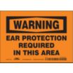 Warning: Ear Protection Required In This Area Signs