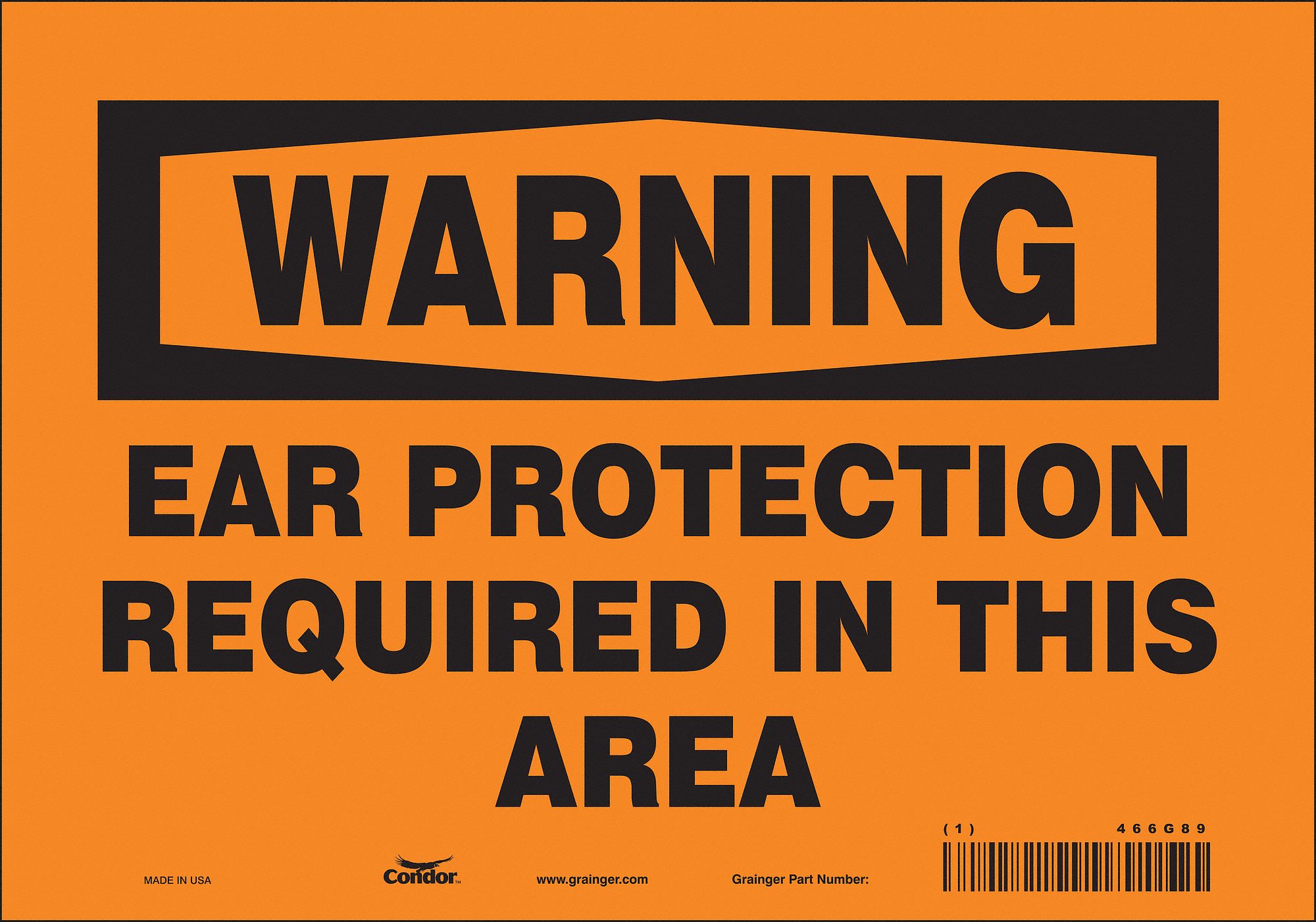Safety Sign: Vinyl, Adhesive Sign Mounting, 7 in x 10 in Nominal Sign Size, Not Retroreflective