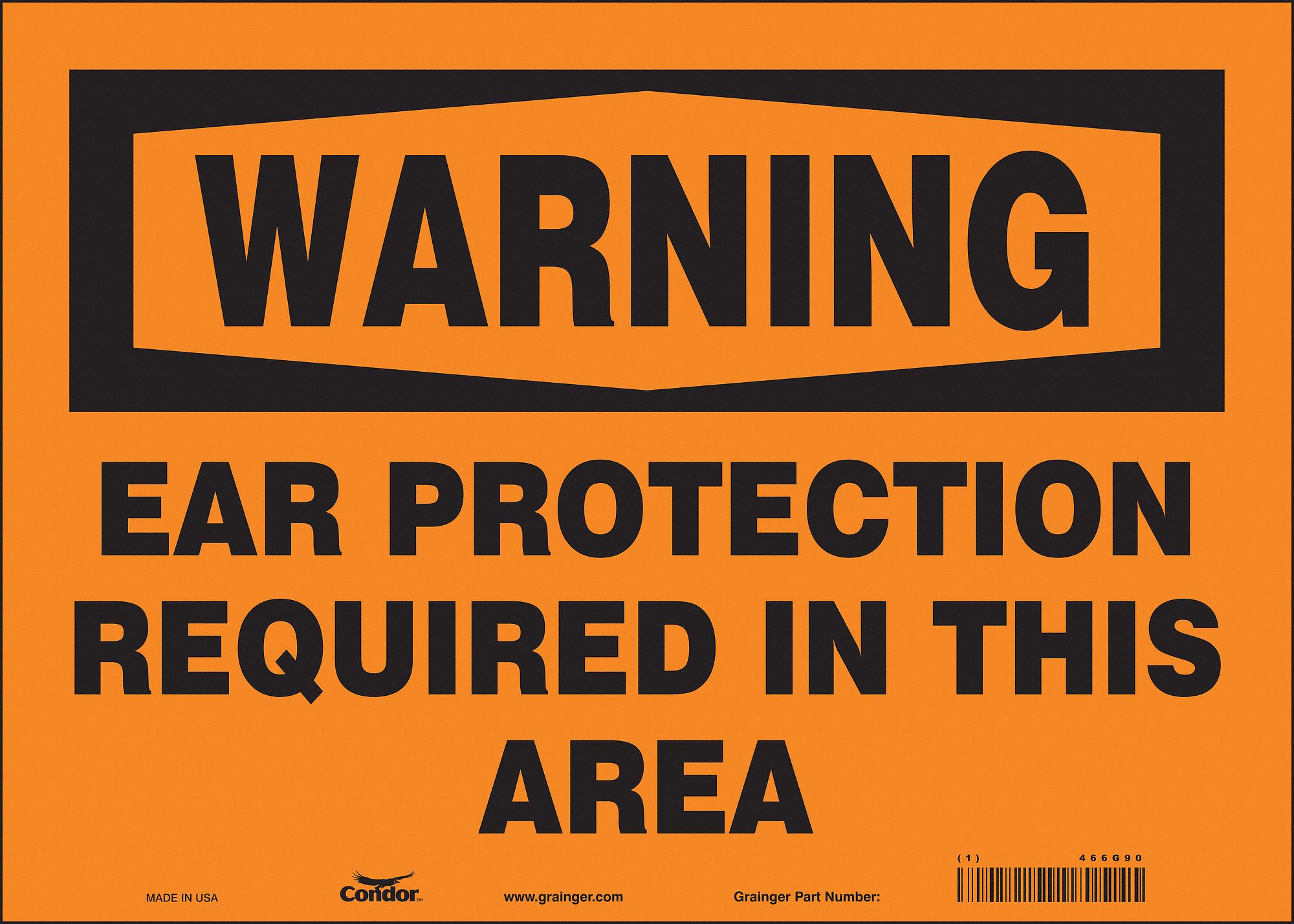Safety Sign: Vinyl, Adhesive Sign Mounting, 10 in x 14 in Nominal Sign Size, Not Retroreflective