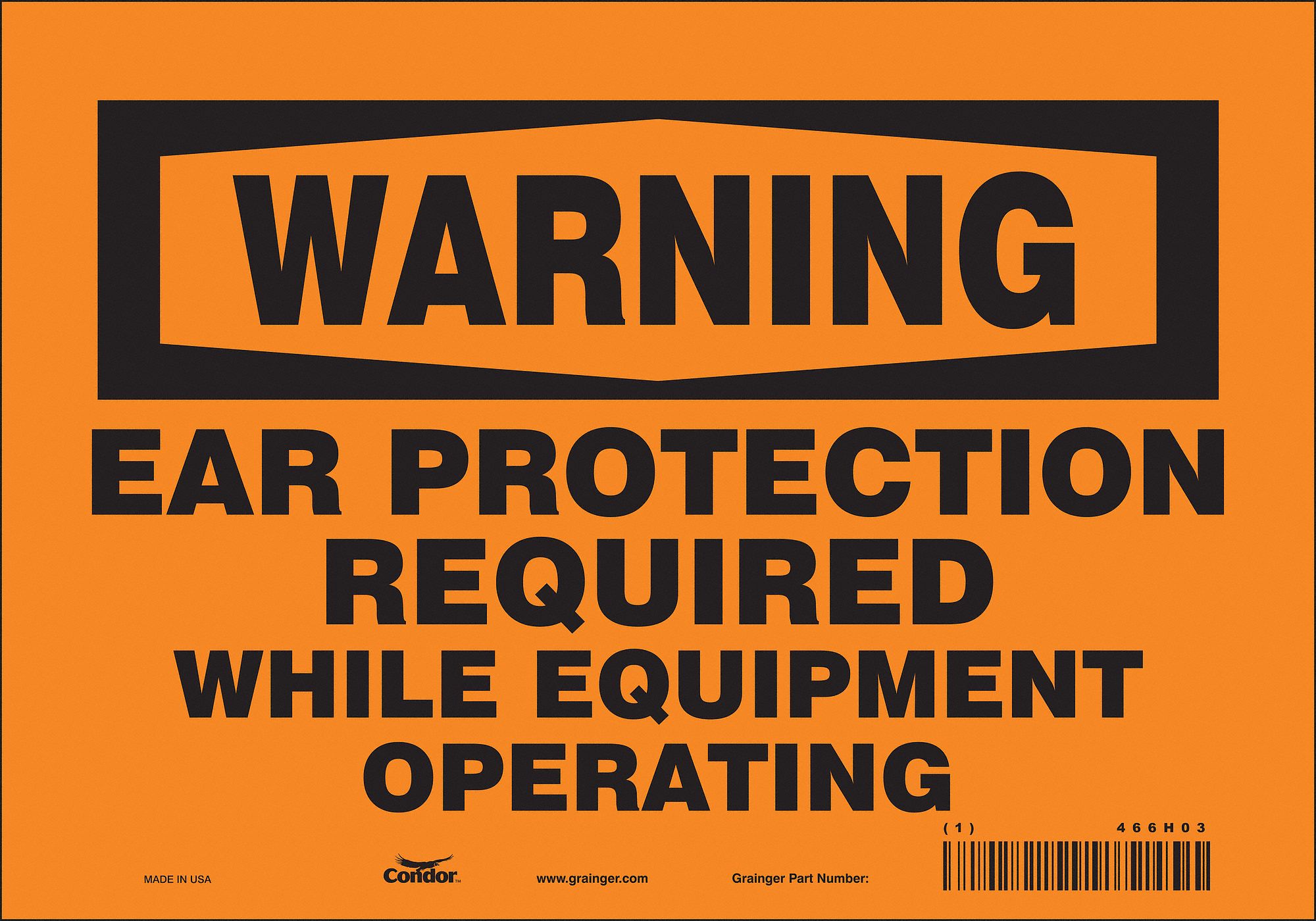 Safety Sign: Vinyl, Adhesive Sign Mounting, 7 in x 10 in Nominal Sign Size, Not Retroreflective