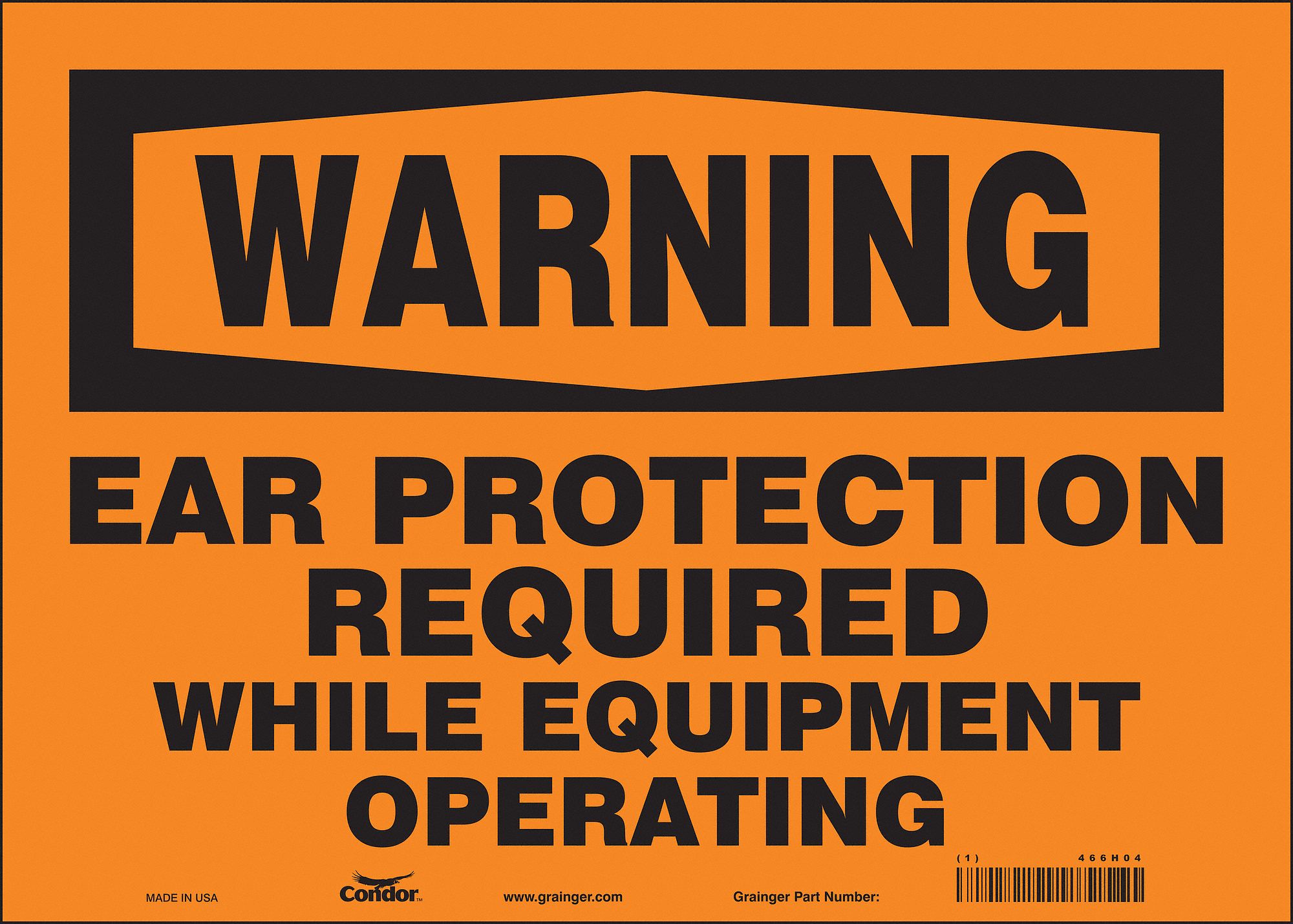 Safety Sign: Vinyl, Adhesive Sign Mounting, 10 in x 14 in Nominal Sign Size, Not Retroreflective