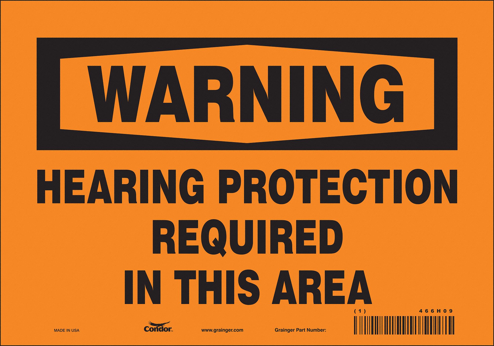 Safety Sign: Vinyl, Adhesive Sign Mounting, 7 in x 10 in Nominal Sign Size, Not Retroreflective