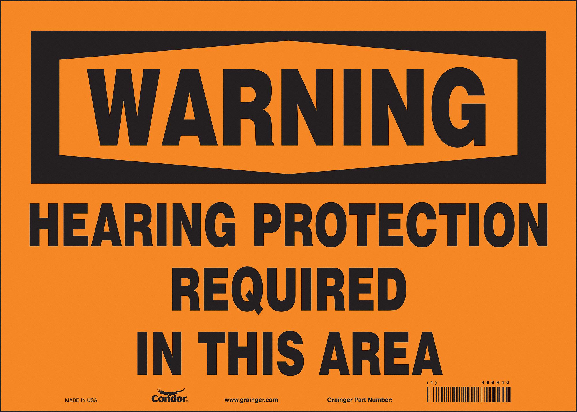 Safety Sign: Vinyl, Adhesive Sign Mounting, 10 in x 14 in Nominal Sign Size, Not Retroreflective