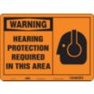 Warning: Hearing Protection Required In This Area Signs