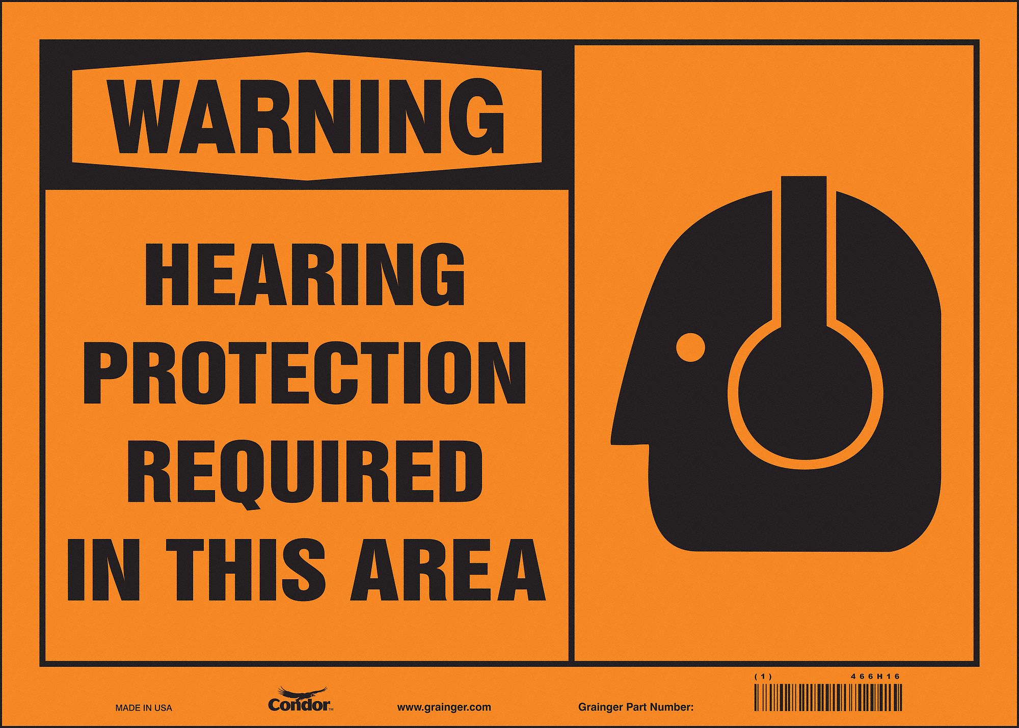 Safety Sign: Vinyl, Adhesive Sign Mounting, 10 in x 14 in Nominal Sign Size, Not Retroreflective