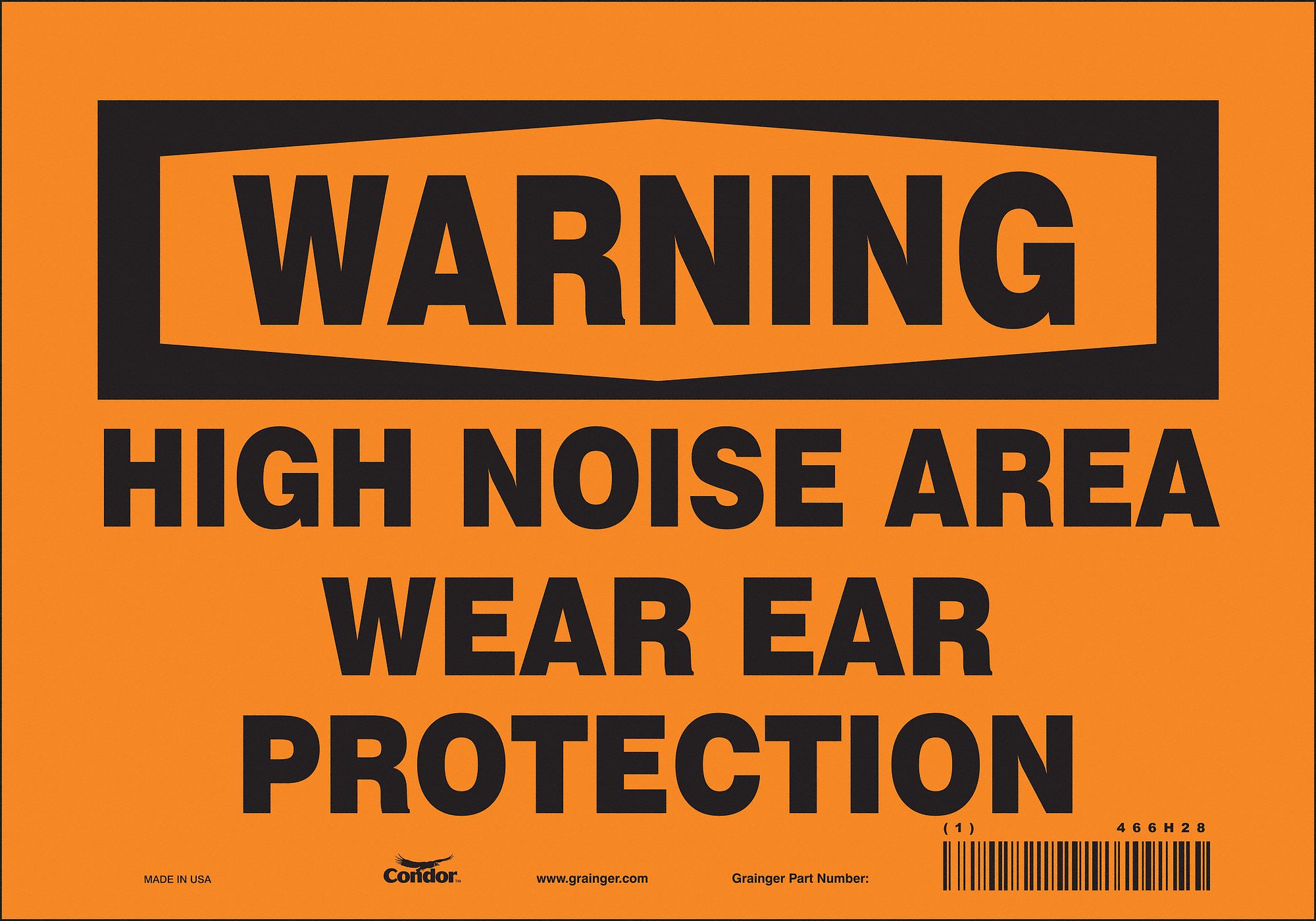 Safety Sign: Vinyl, Adhesive Sign Mounting, 7 in x 10 in Nominal Sign Size, Not Retroreflective