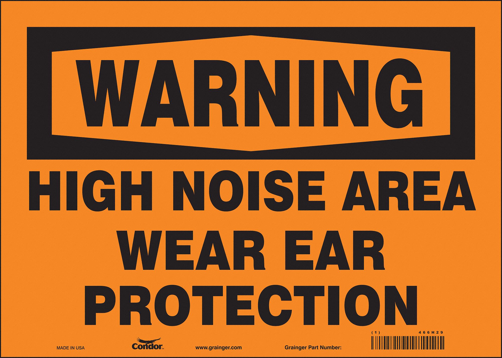 Safety Sign: Vinyl, Adhesive Sign Mounting, 10 in x 14 in Nominal Sign Size, Not Retroreflective