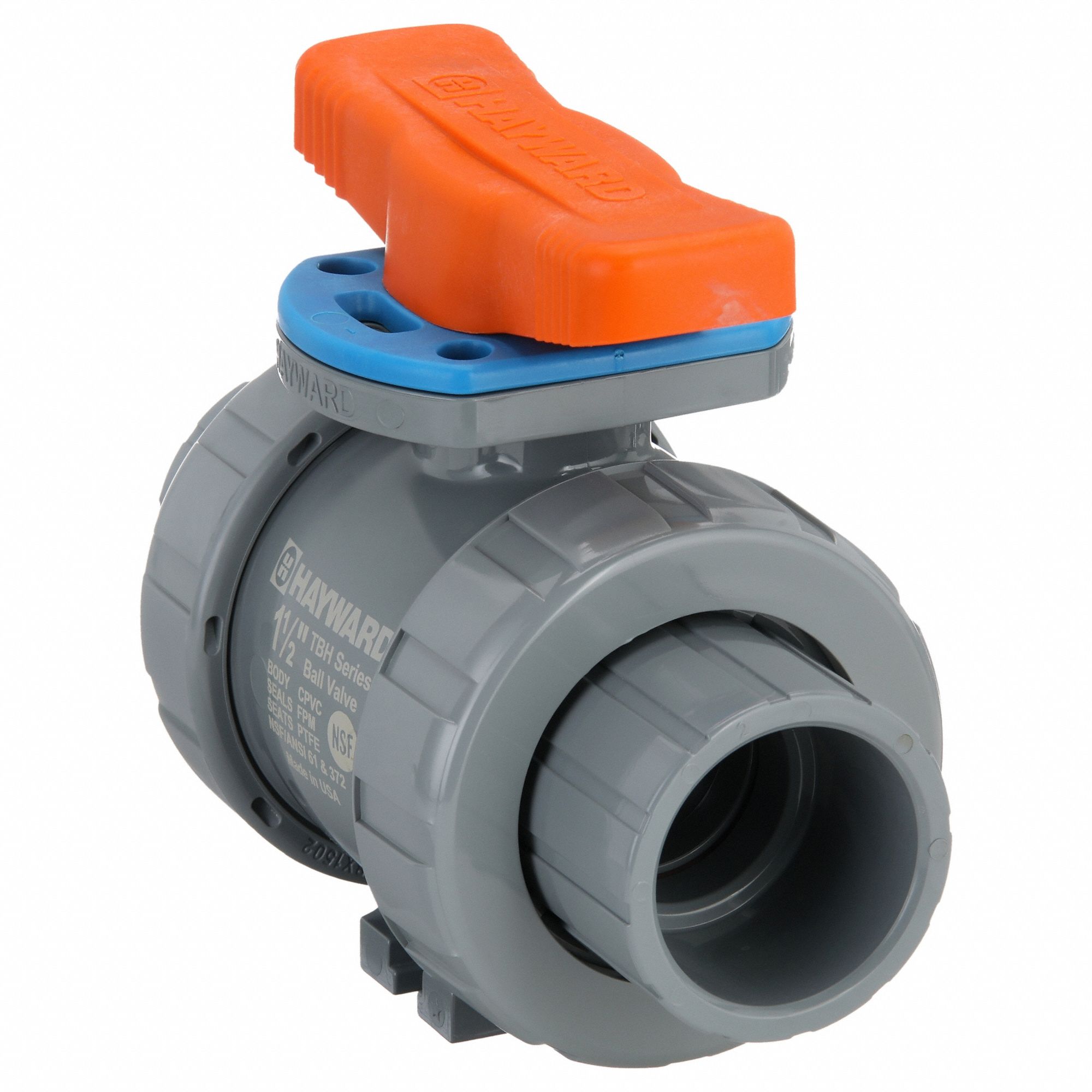 HAYWARD FLOW CONTROL, 1 1/2 in, CPVC, Manual Two-Way Ball Valve ...