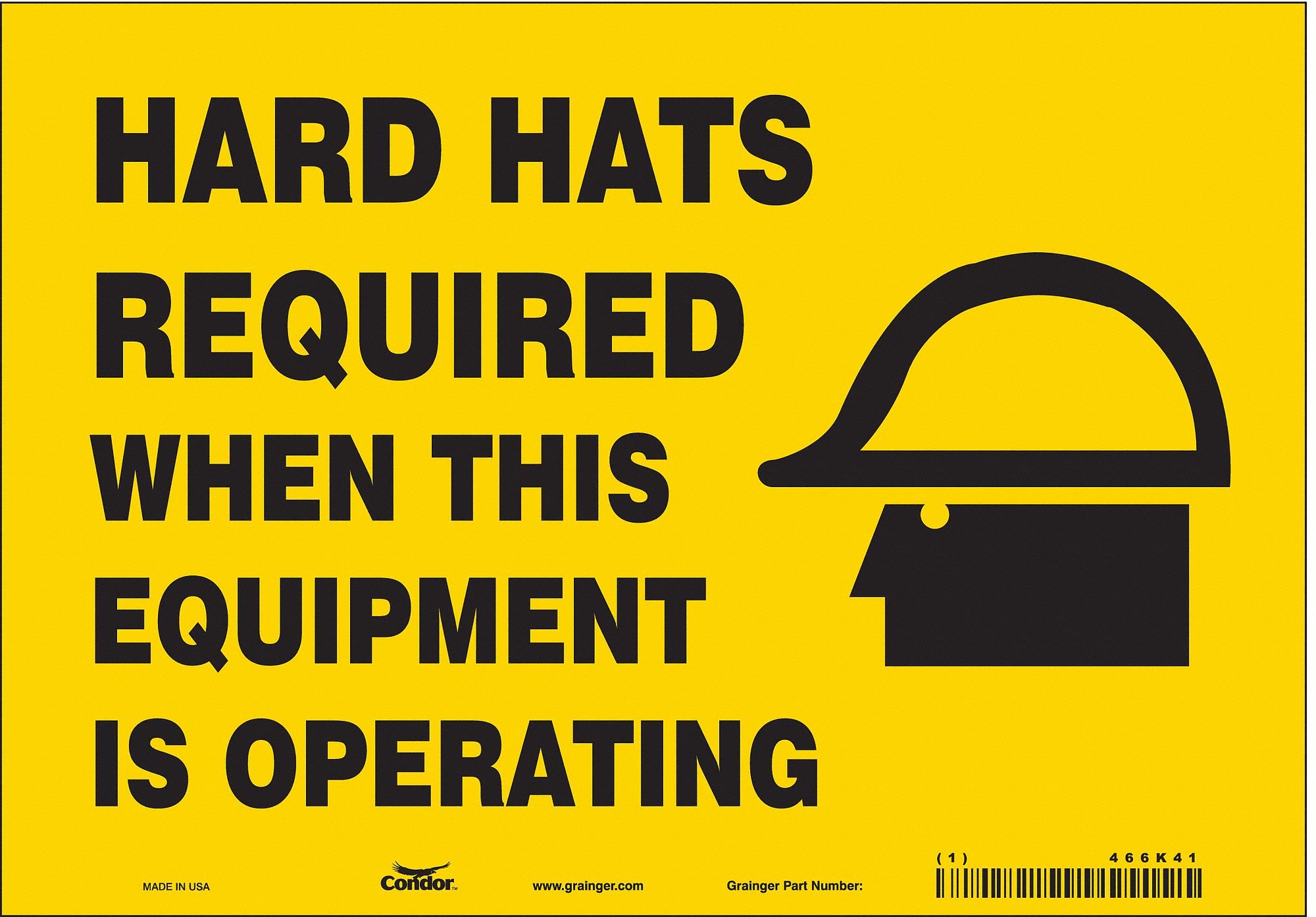 Safety Sign: Vinyl, Adhesive Sign Mounting, 7 in x 10 in Nominal Sign Size, Not Retroreflective