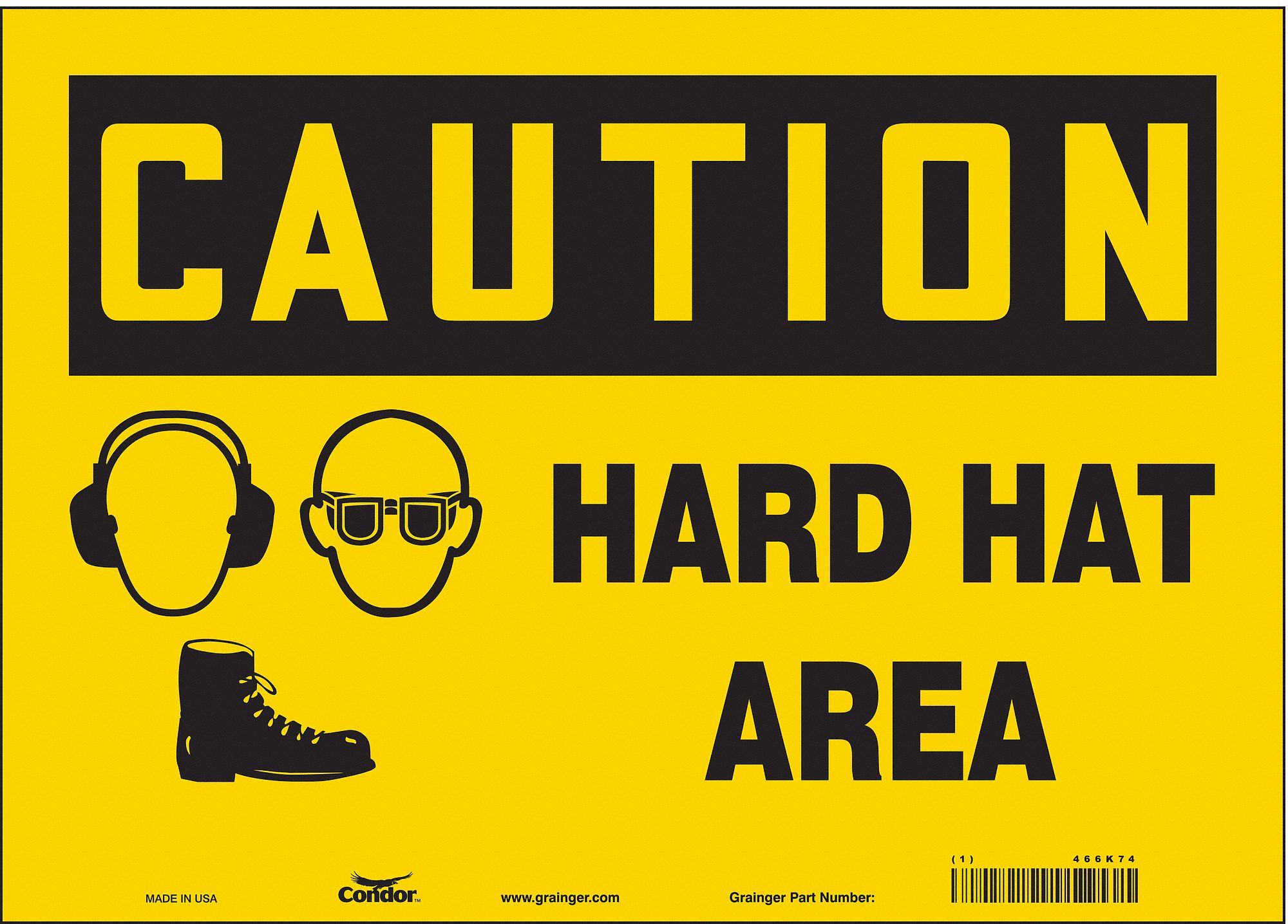 Safety Sign: Vinyl, Adhesive Sign Mounting, 10 in x 14 in Nominal Sign Size, Not Retroreflective
