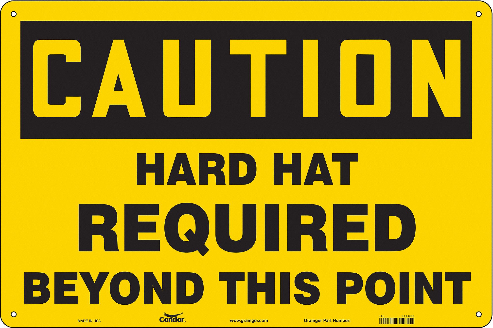 Safety Sign, 24 in x 36 in, Polyethylene
