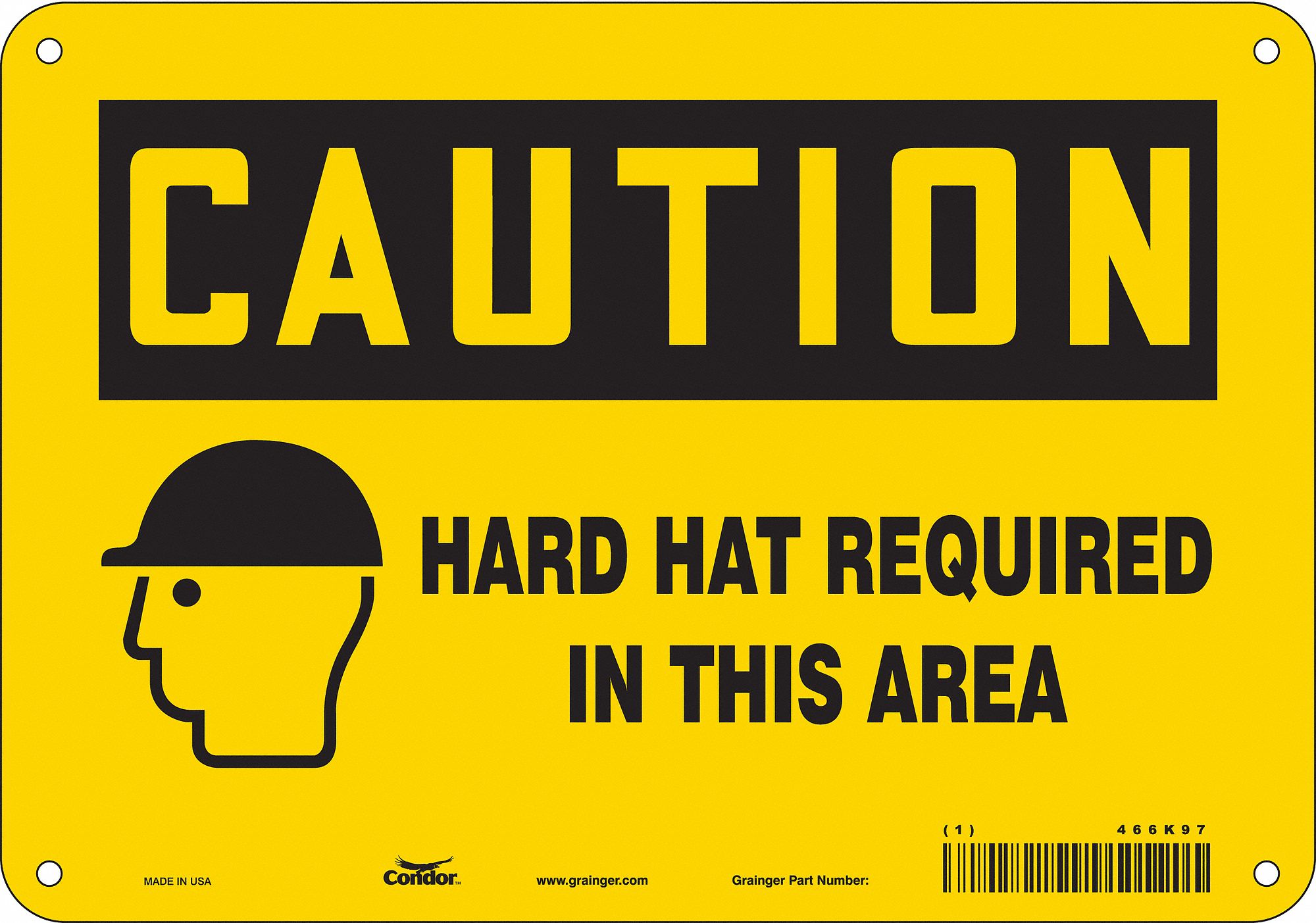 hard hat required sign