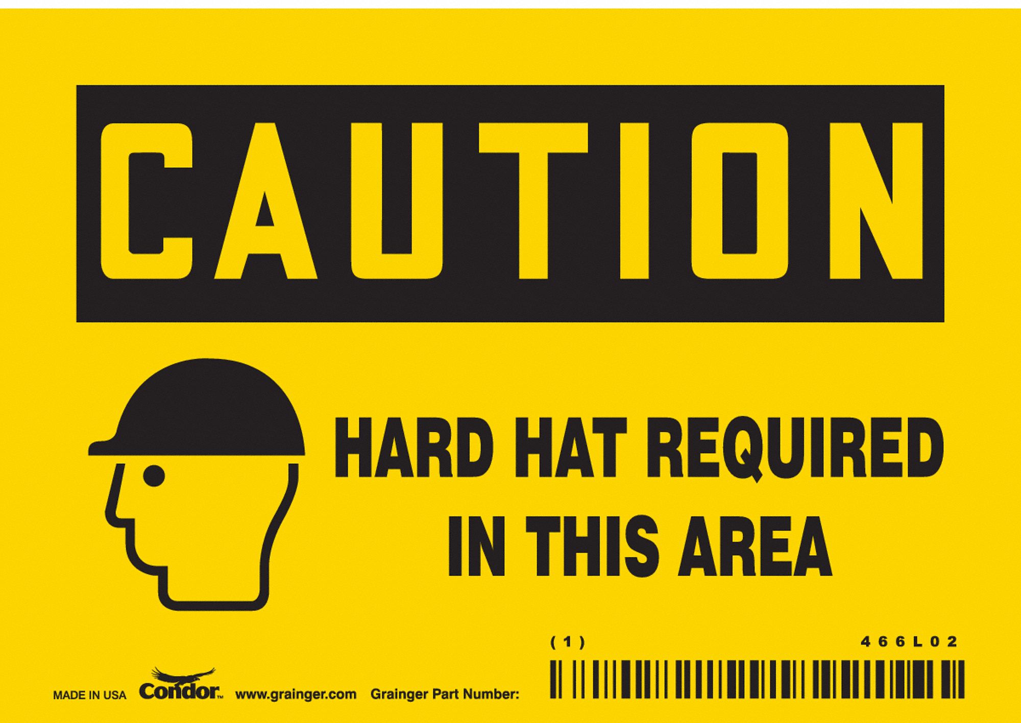 hard hat required sign