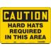 Caution: Hard Hats Required In This Area Signs
