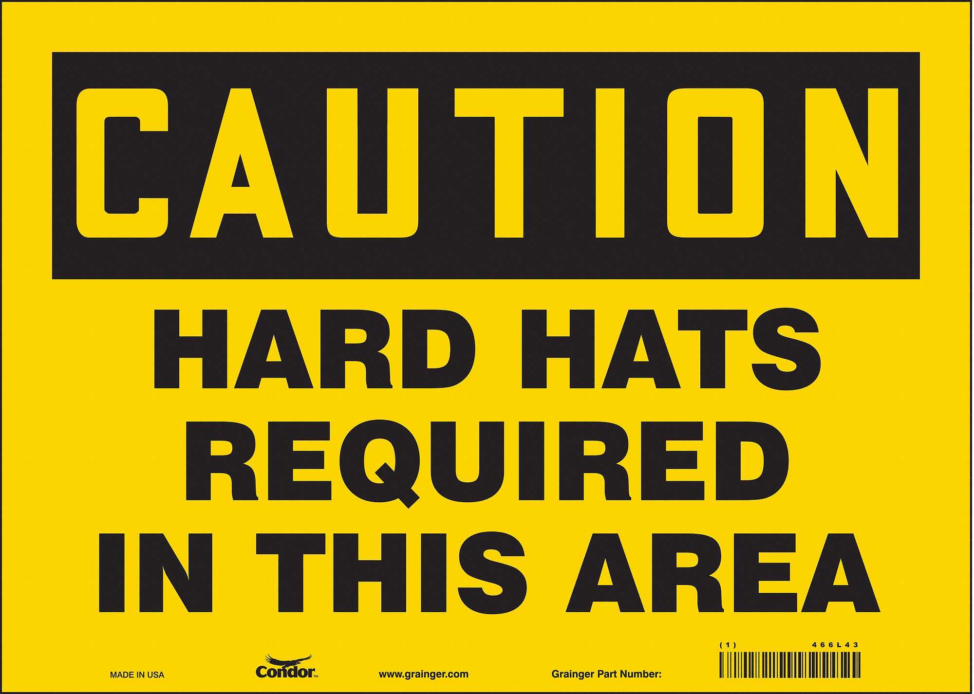 Safety Sign: Vinyl, Adhesive Sign Mounting, 10 in x 14 in Nominal Sign Size, Not Retroreflective