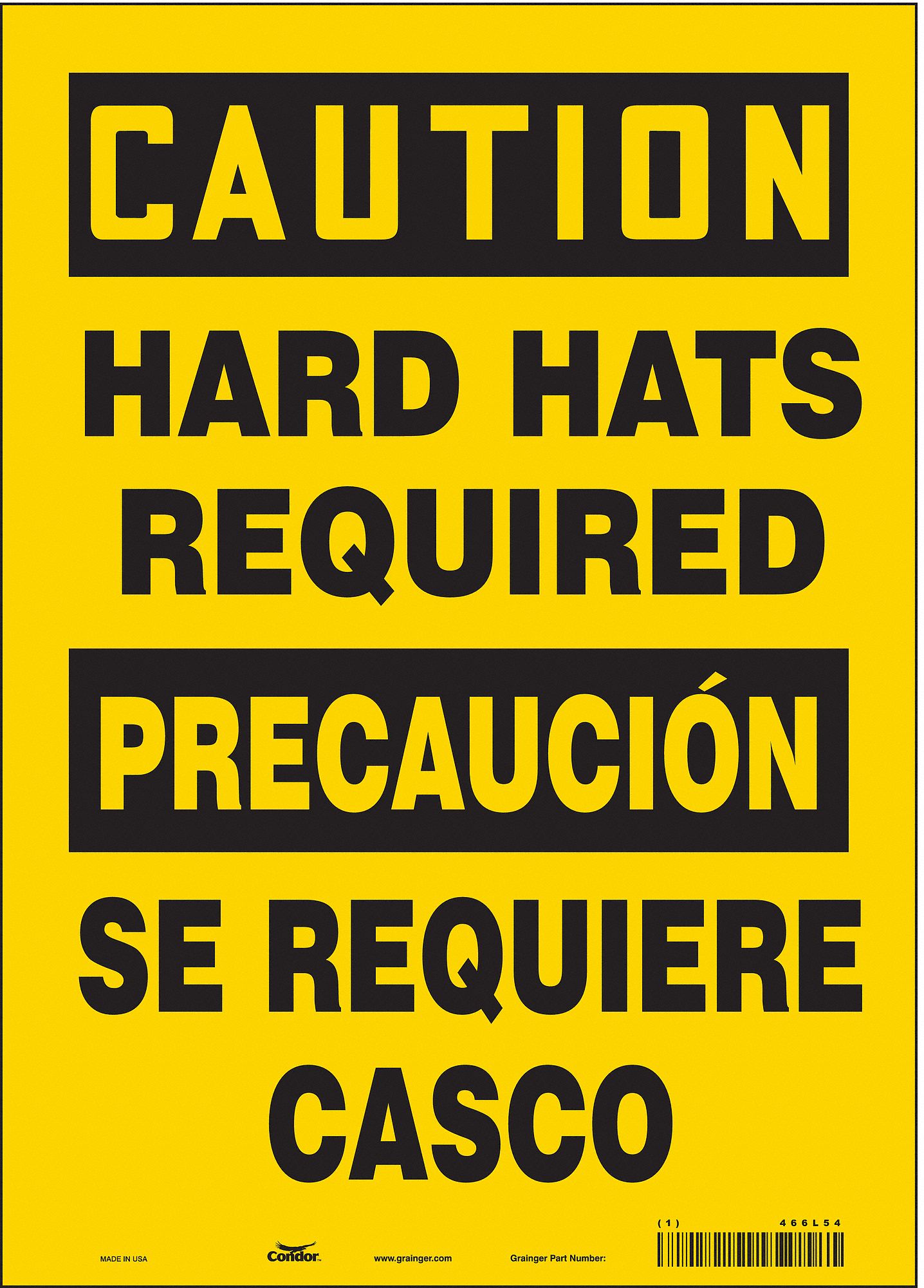 Safety Sign: Vinyl, Adhesive Sign Mounting, 14 in x 10 in Nominal Sign Size, Not Retroreflective