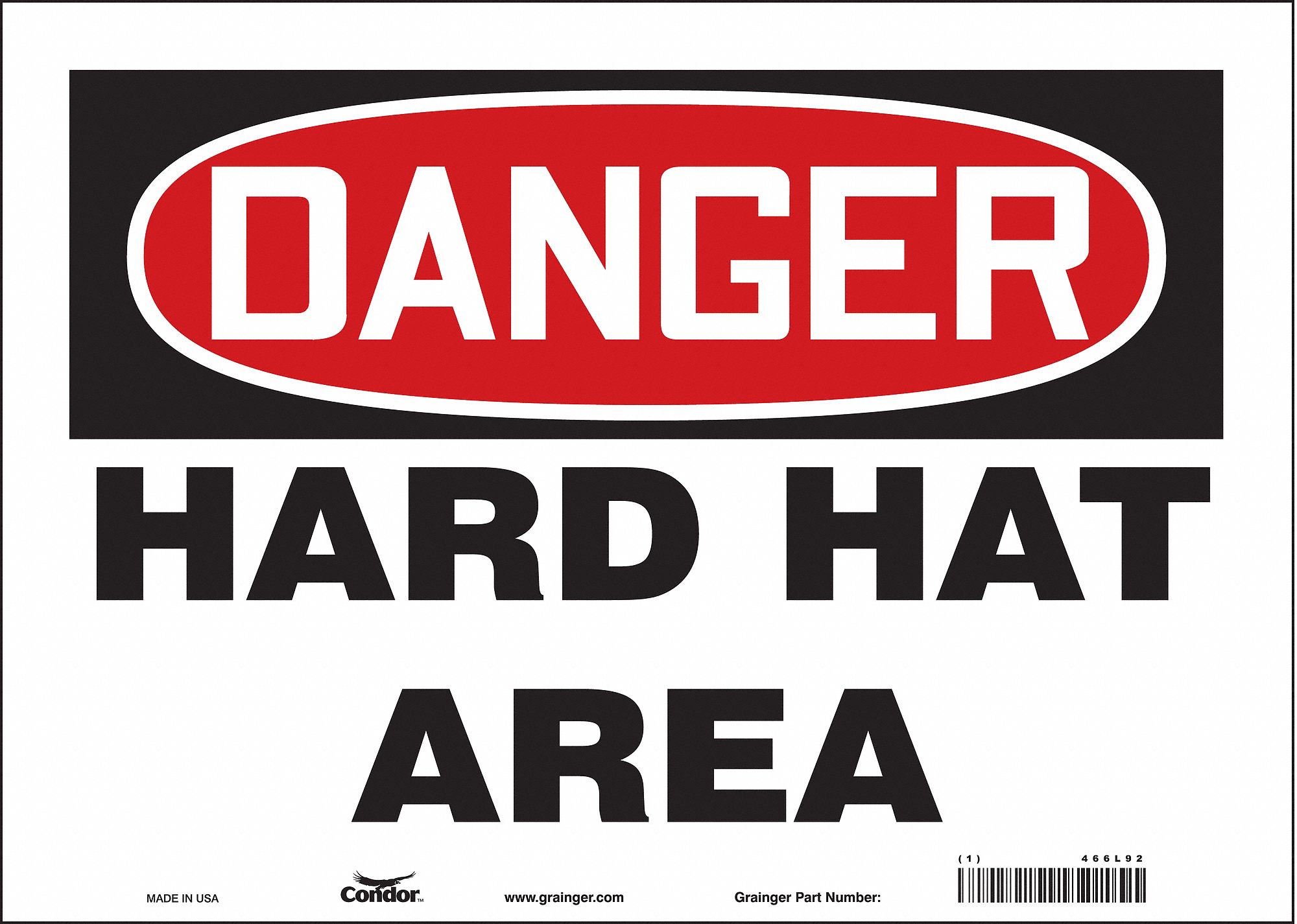 Safety Sign: Vinyl, Adhesive Sign Mounting, 10 in x 14 in Nominal Sign Size, Not Retroreflective
