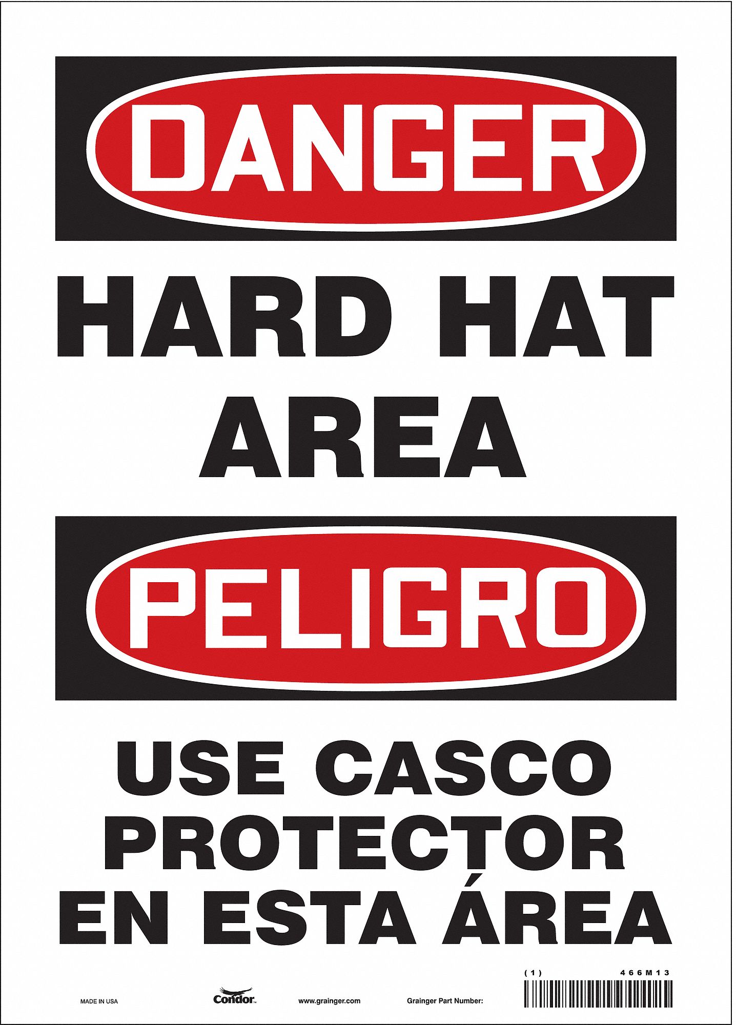 Safety Sign: Vinyl, Adhesive Sign Mounting, 14 in x 10 in Nominal Sign Size, Not Retroreflective
