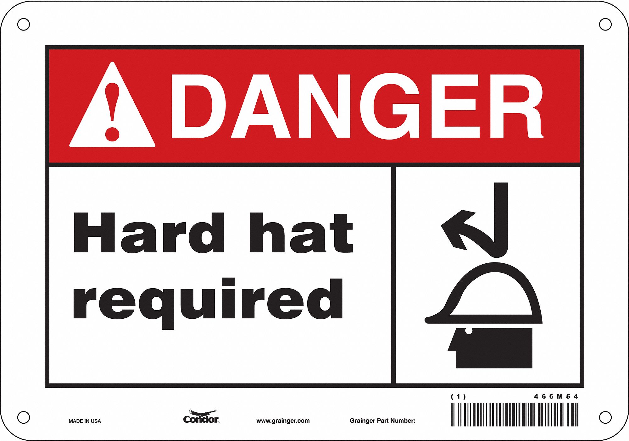 Safety Sign: Glow Vinyl, Adhesive Sign Mounting, 7 in x 10 in Nominal Sign Size, Not Retroreflective