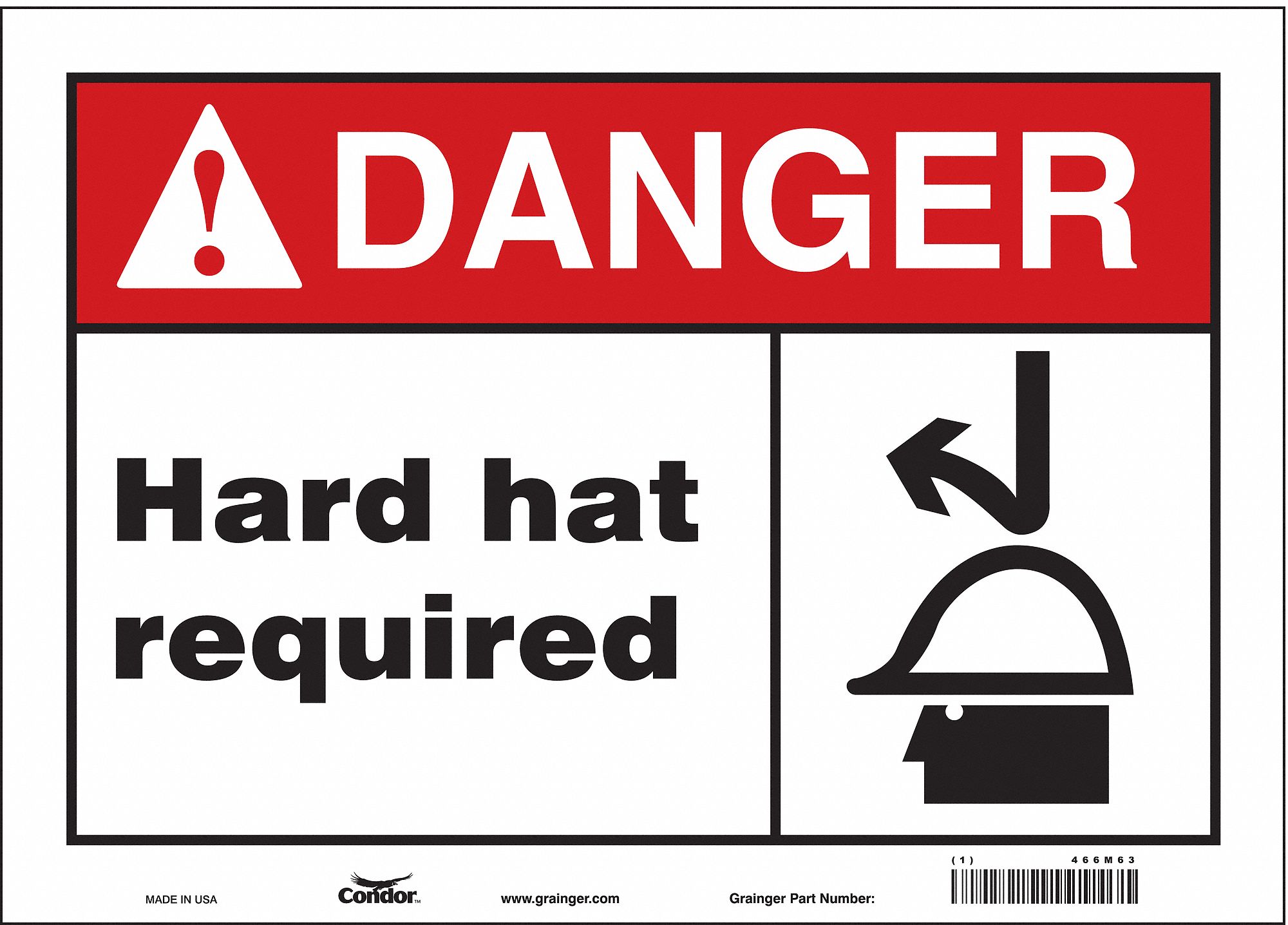 Safety Sign: Vinyl, Adhesive Sign Mounting, 10 in x 14 in Nominal Sign Size, Not Retroreflective