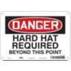 Danger: Hard Hat Required Beyond This Point Signs