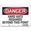 Danger: Hard Hats Required Beyond This Point Signs
