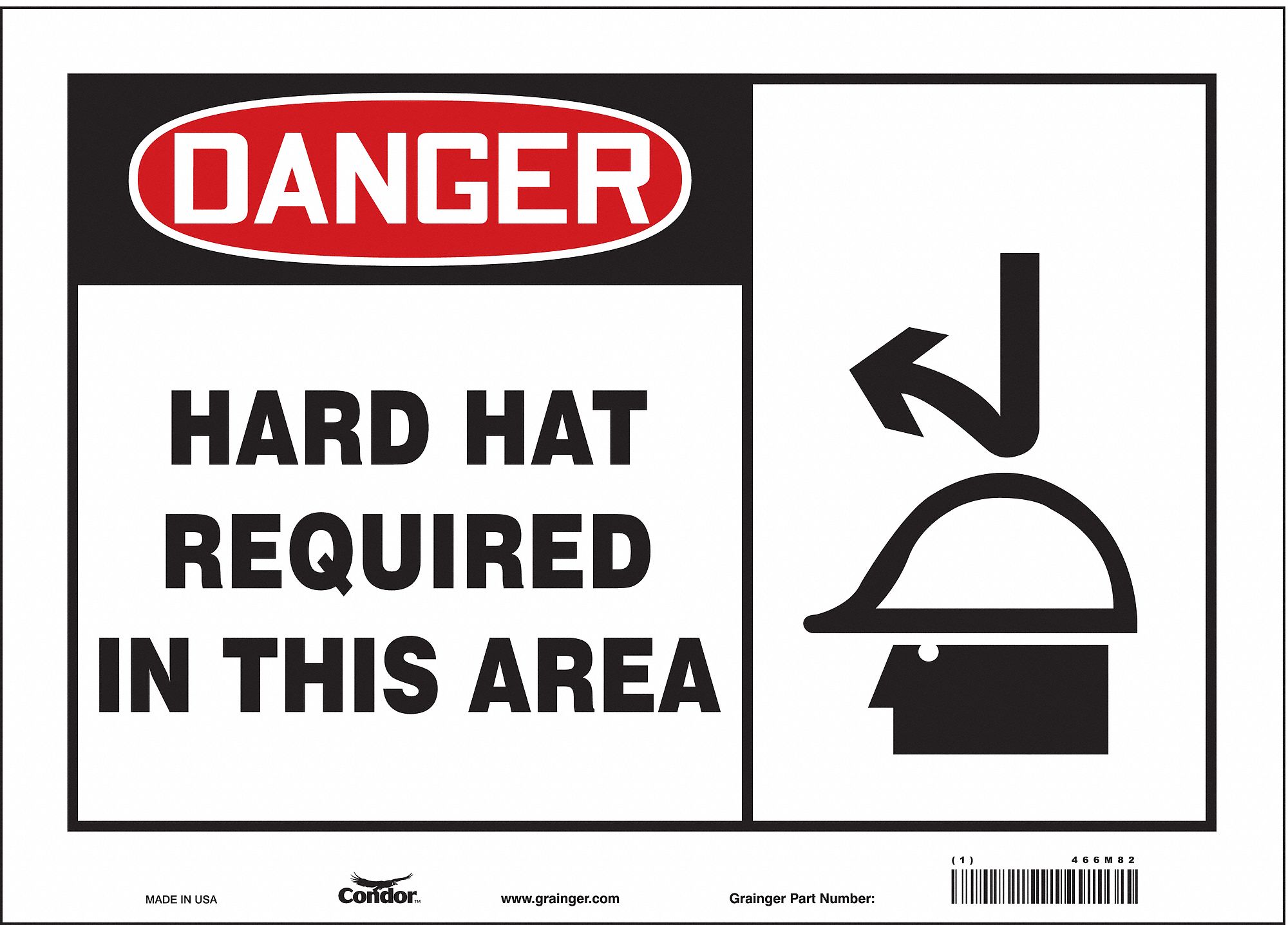 Safety Sign: Vinyl, Adhesive Sign Mounting, 10 in x 14 in Nominal Sign Size, Not Retroreflective