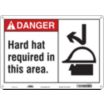 Danger: Hard Hat Required In This Area. Signs