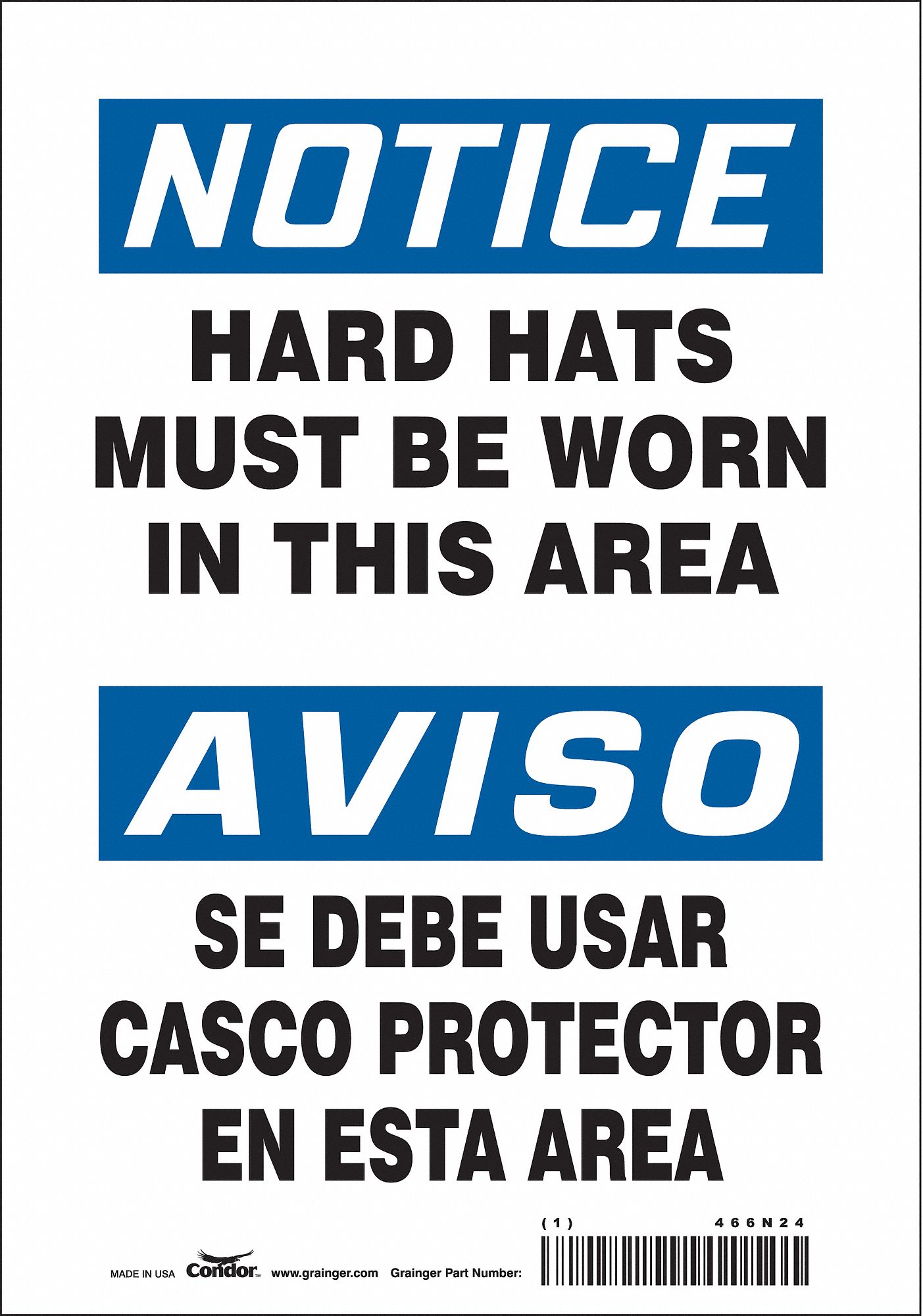 Safety Sign: Vinyl, Adhesive Sign Mounting, 10 in x 7 in Nominal Sign Size, Not Retroreflective