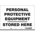 Personal Protective Equipment Stored Here Signs