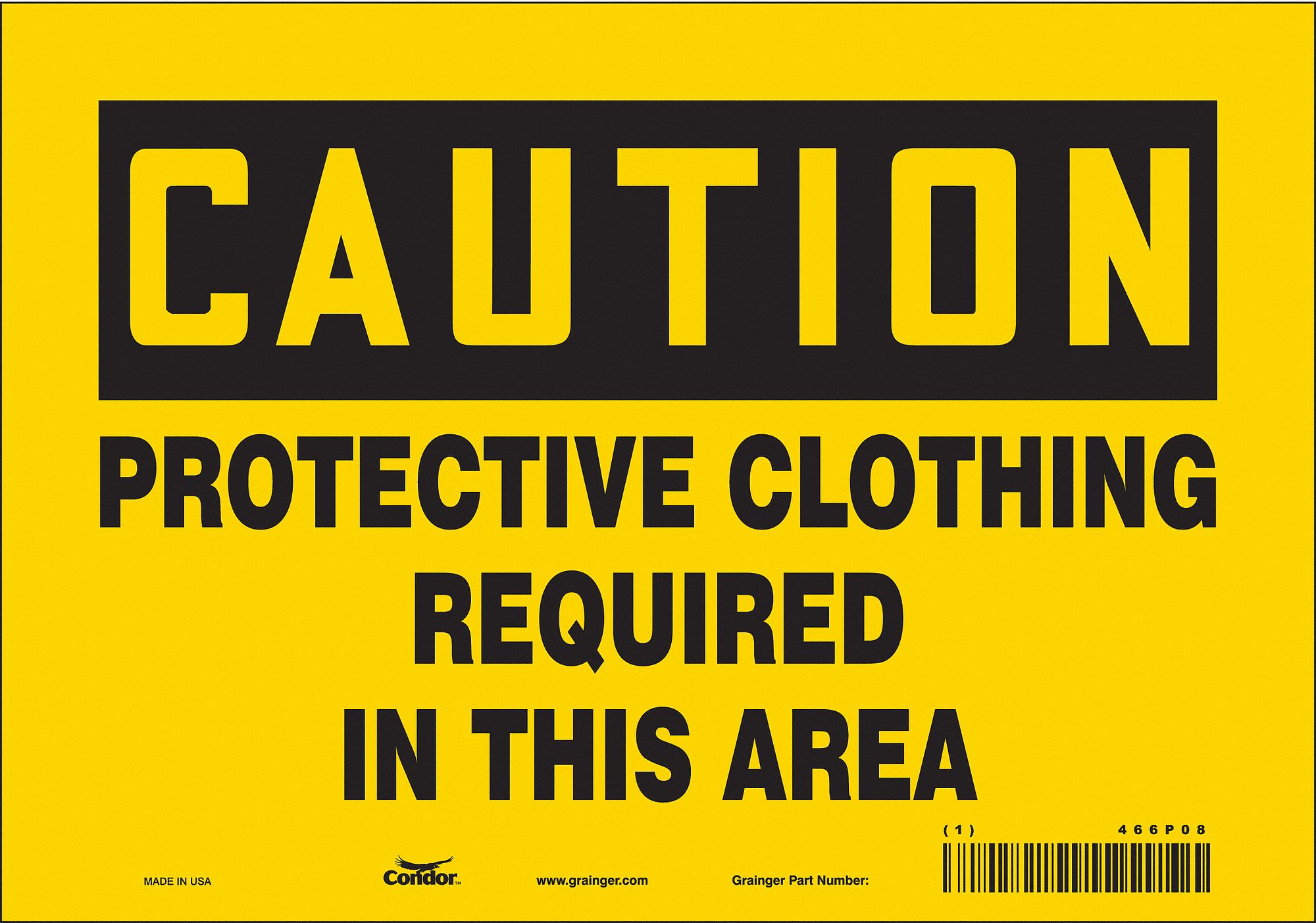 Safety Sign: Vinyl, Adhesive Sign Mounting, 7 in x 10 in Nominal Sign Size, Not Retroreflective