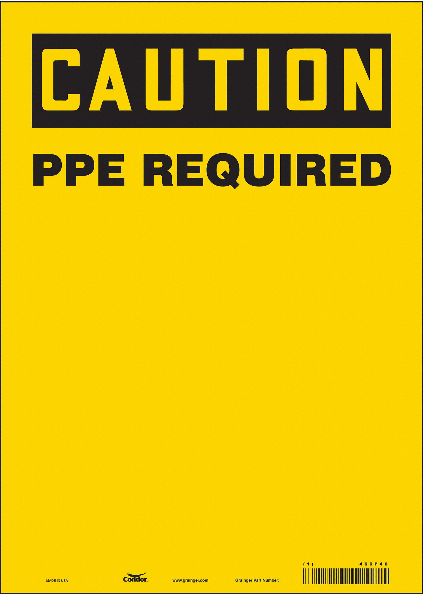 Safety Sign: Vinyl, Adhesive Sign Mounting, 14 in x 10 in Nominal Sign Size, Not Retroreflective