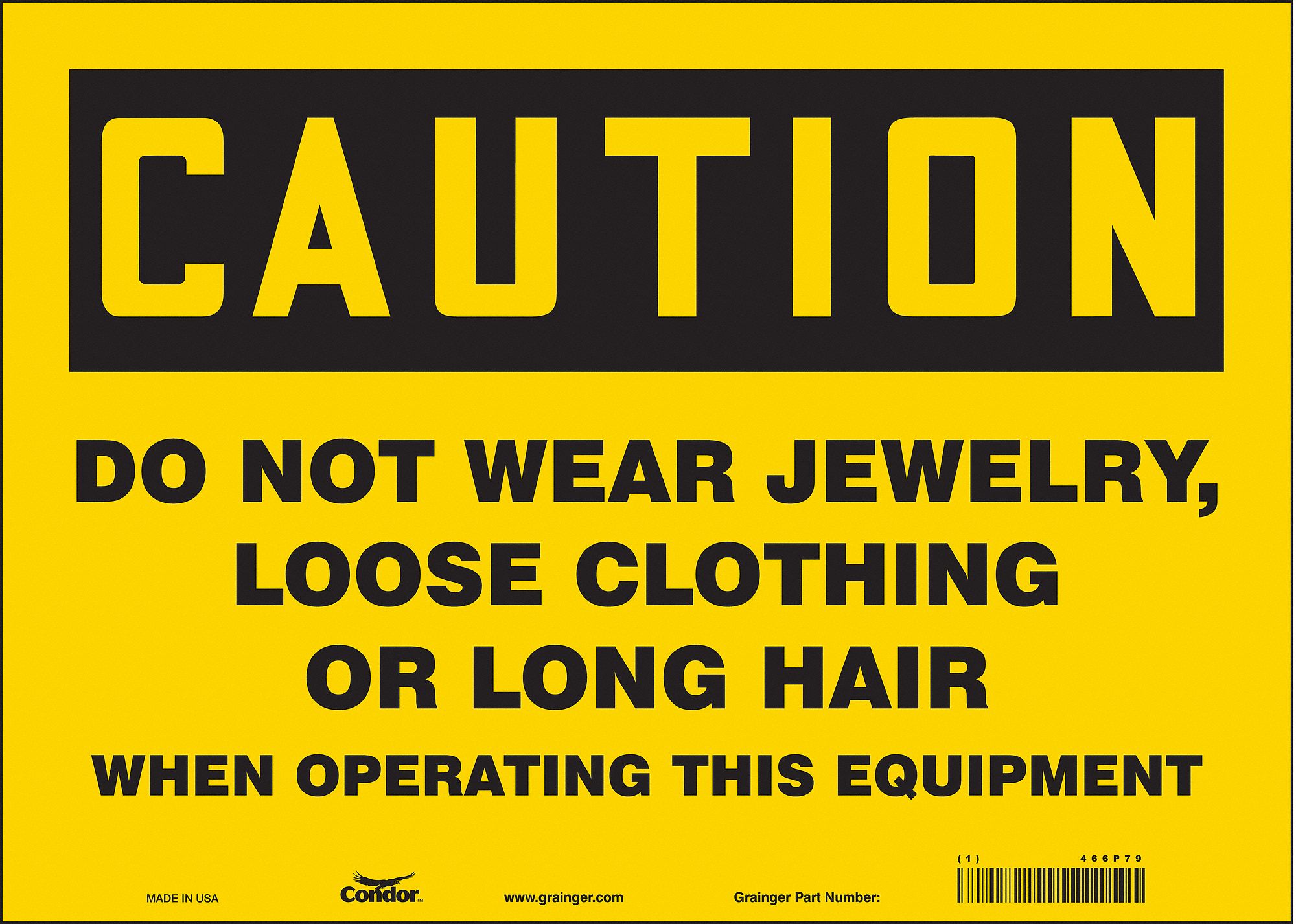 Safety Sign: Vinyl, Adhesive Sign Mounting, 10 in x 14 in Nominal Sign Size, Not Retroreflective