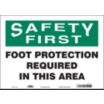 Safety First: Foot Protection Required In This Area Signs